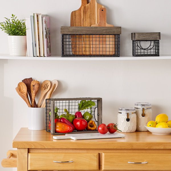 Gracie Oaks 3 Piece Metal/Wire Basket Set & Reviews Wayfair